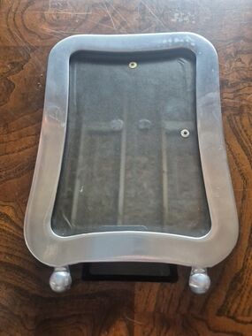 Silver Metal Picture Frame with Beaded Feet